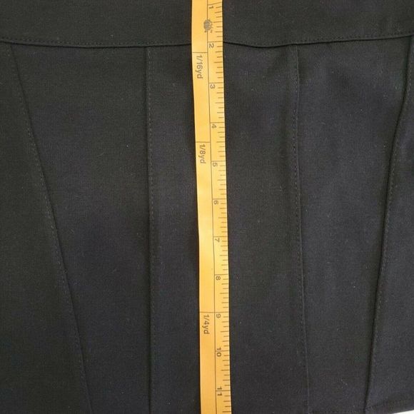 Silence + Noise Body on Mini-Skirt Black Pull-On Small W29" Flat Front Casual - Picture 5 of 7